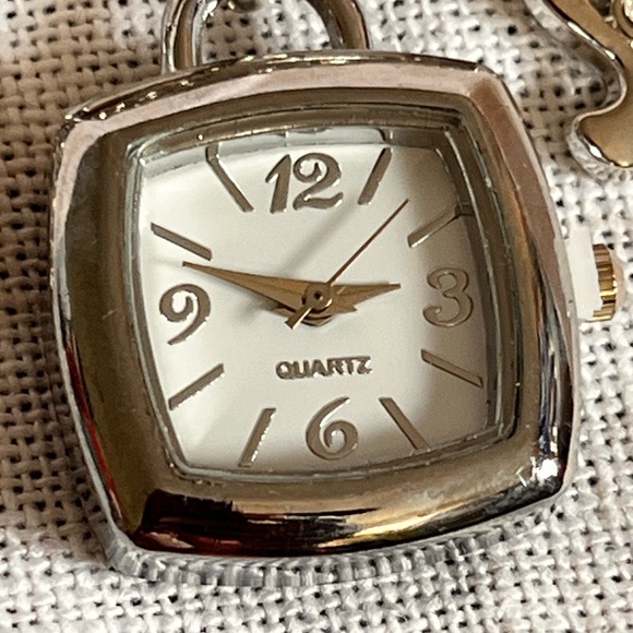 Elegant Silver Toned Love Charm Bracelet Watch main image 3